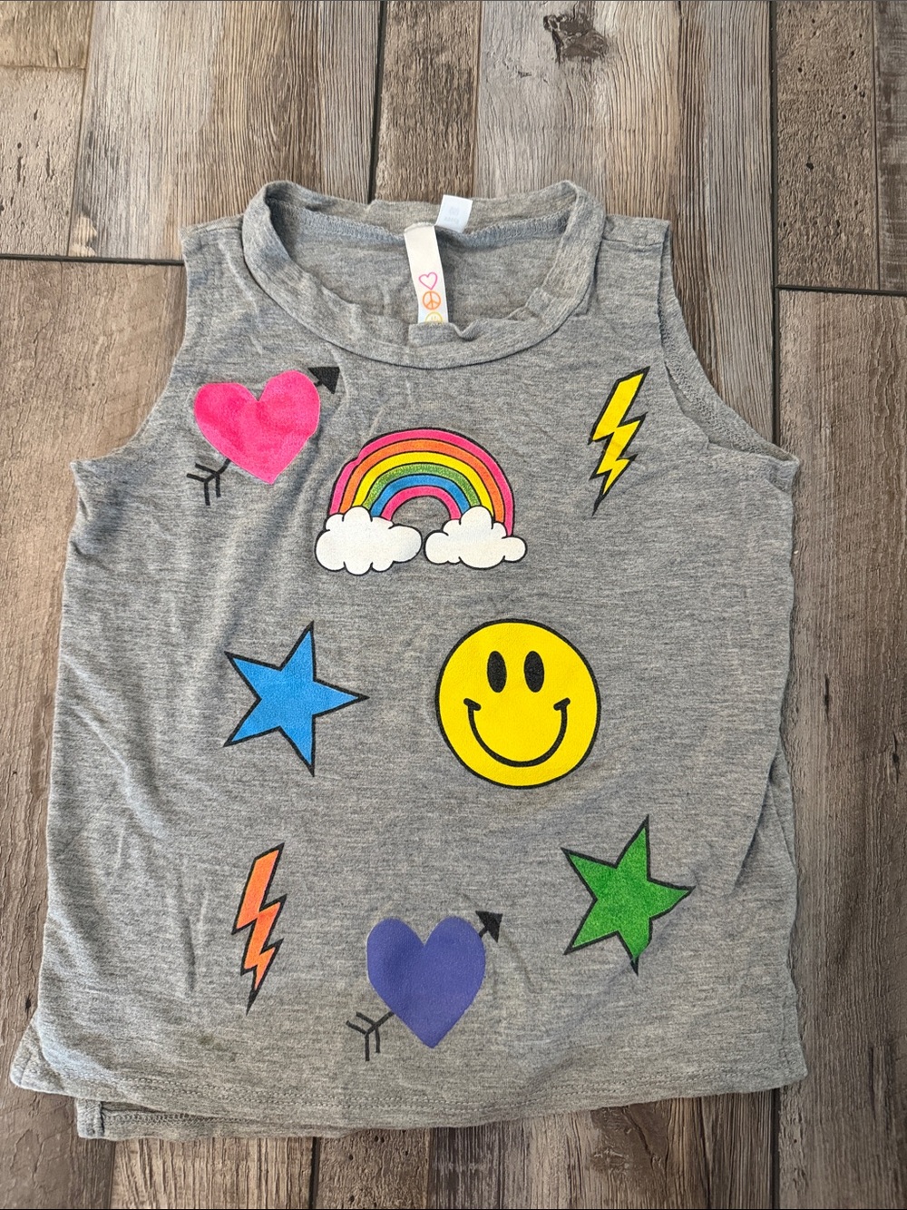Malibu Sugar Girls Gray Graphic Tank